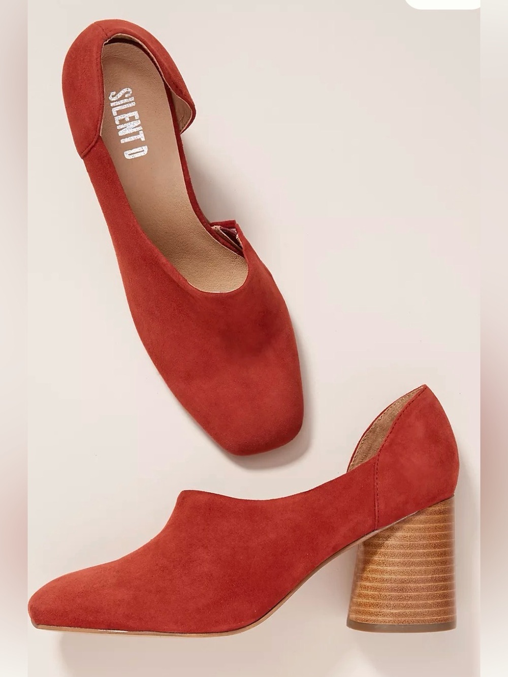 Anthropologie Silent D Noveltee Orange Heels  (shoe23)